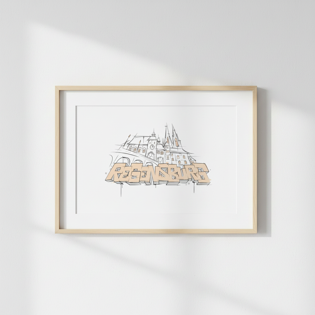 Print Regensburg 'Skyline'