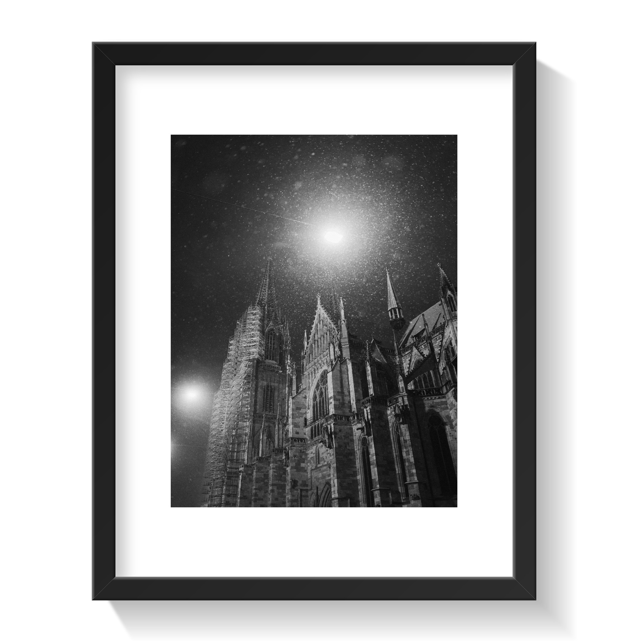 Fotoprint 'Dom im Schneesturm'