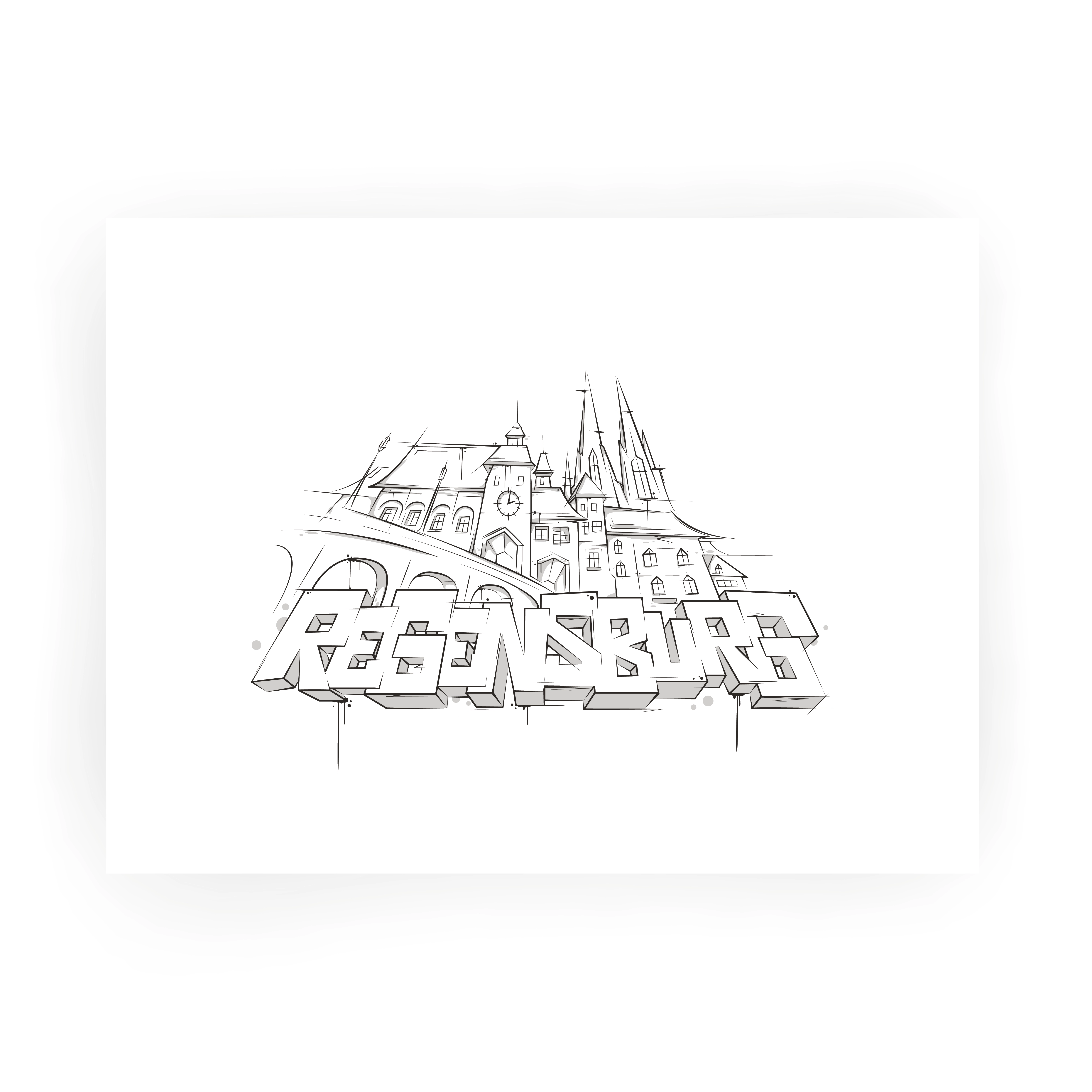 Print Regensburg 'Skyline'